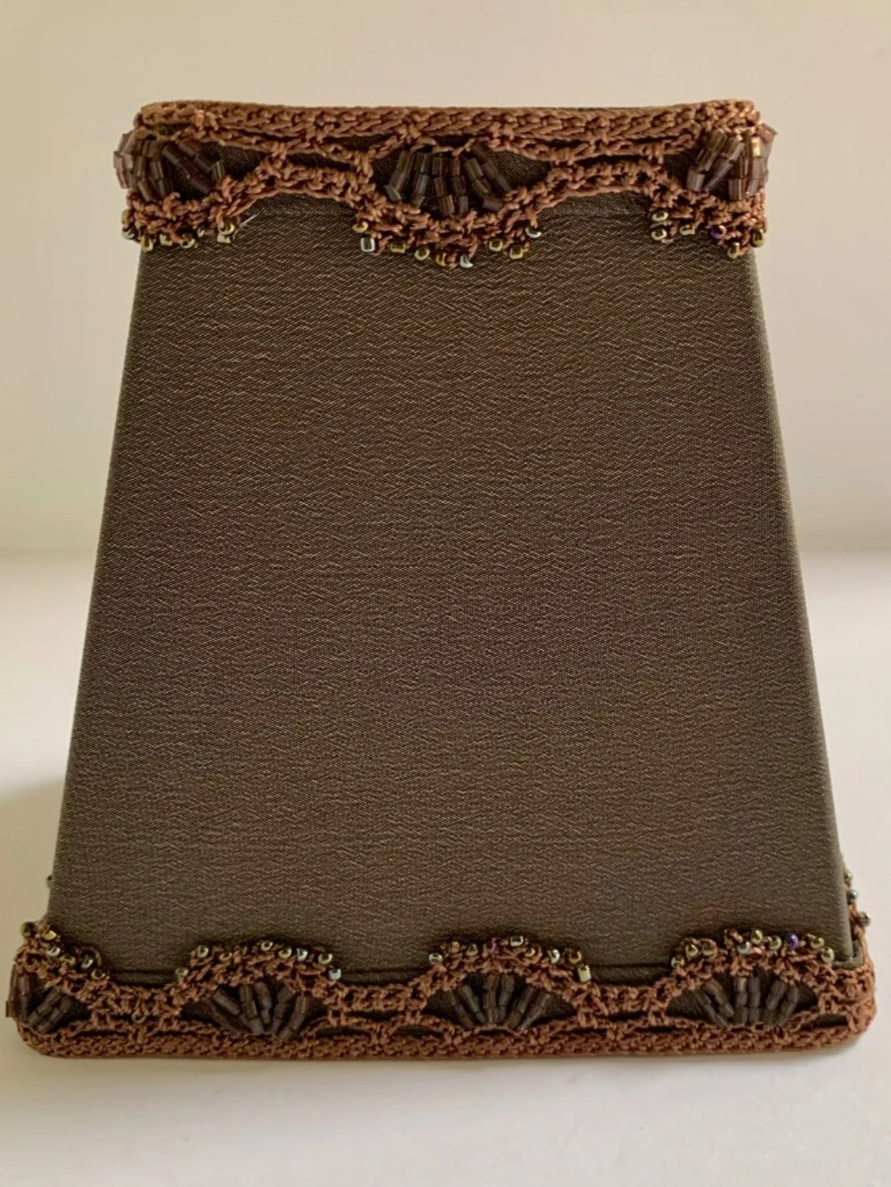 Vintage Beaded Fabric Nightlight Taupe Rotating Plug Z Gallerie